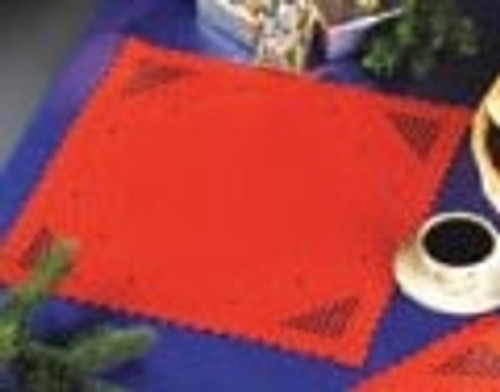 Christmas Red Hardanger Placemat / Permin / 103675
