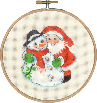 Snowman and Santa Claus Hoop / Permin / 135287