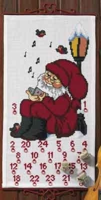 Santa w/light Advent Calendar / Permin / 341235