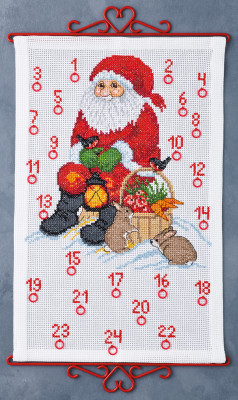 Santa & Rabbits Bellpull - Advent Calendar / Permin / 342228