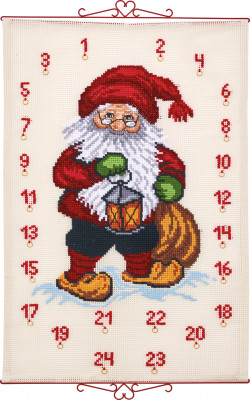 Santa Claus with Lantern Bellpull - Advent Calendar / Permin / 349530