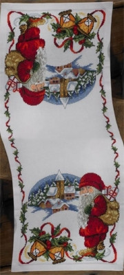Santa Village Rectangle Table Topper / Permin / 683291