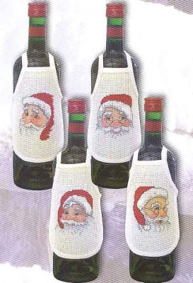Santa Bottle Aprons (4 pcs) / Permin / 780518