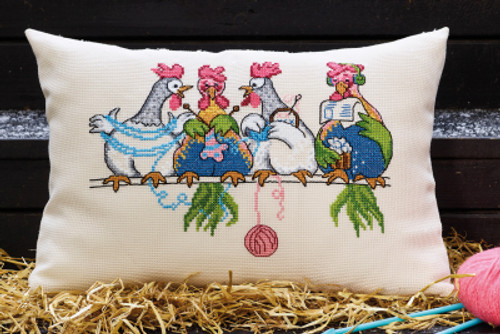 Chicken Knitting - Cushion / Permin / 834303