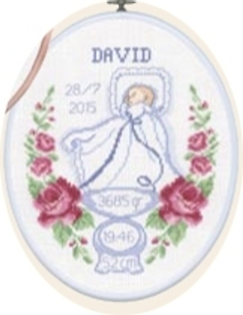 Boy Birth Announcement  Oval Hanger / Permin / 923707