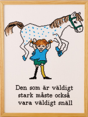 Sweet & Strong -  Pippi Longstocking -  "If you are very strong, you must also be very kind." / Permin / 924537