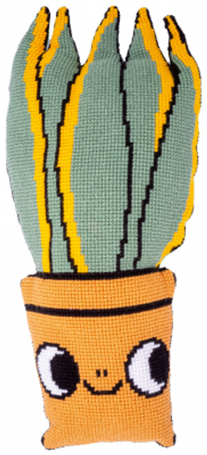 Snake Plant/Sanseveria Shaped Cushion by Eva Mouton / Vervaco / PNV199818 Snake Plant/Sanseveria Shaped Cushion by Eva Mouton / Vervaco / PNV199818