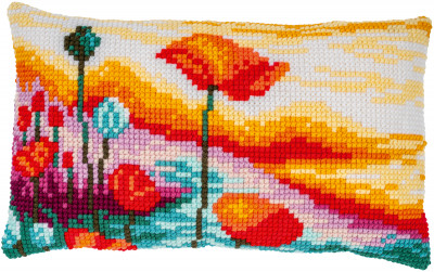 Poppies Landscape Cushion  / Vervaco / PNV207522
