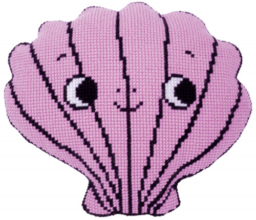 Shell Shaped Cushion by Eva Mouton / Vervaco / PNV199823 Shell Shaped Cushion by Eva Mouton / Vervaco / PNV199823