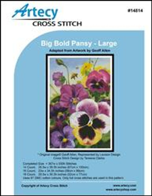 Big Bold Pansy (Large) - #14814-Ld / Artecy Cross Stitch