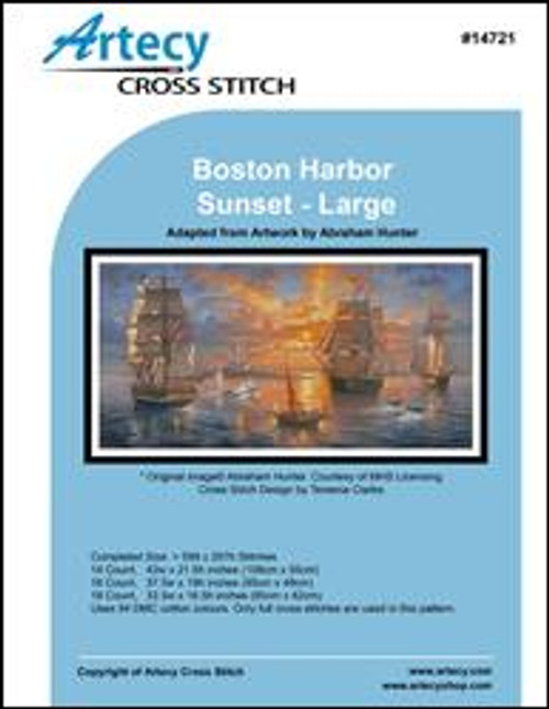 Boston Harbor Sunset (Large) - #14721-Ah / Artecy Cross Stitch