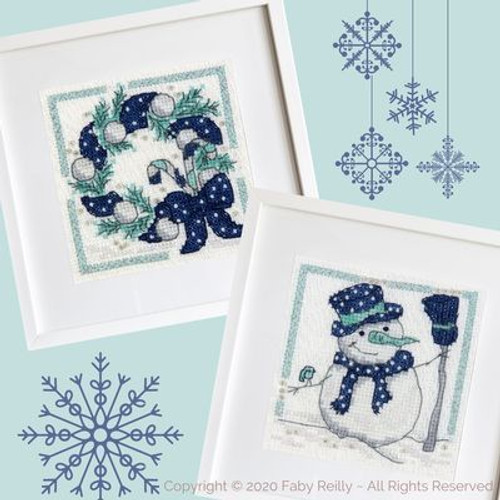 Navy & Mint Mini Frames (set of 2) / Faby Reilly Designs