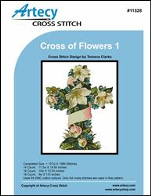 Cross Of Flowers 1 - #11528 / Artecy Cross Stitch
