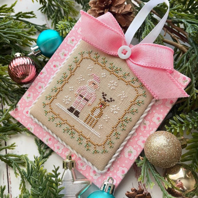 Santa & Rudolph (9/12) - Pastel Collection Ornaments / Country Cottage Needleworks