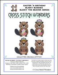 Blinky The Beaver Buddies - Easter And Birthday / Cross Stitch Wonders