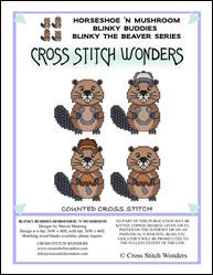 Blinky The Beaver Buddies - Horseshoe And Mushroom / Cross Stitch Wonders