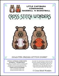 Capybara Companions - Baseball And Basketball / Cross Stitch Wonders