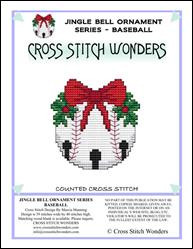 Jingle Bell Ornament Series - Baseball / Cross Stitch Wonders