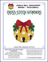 Jingle Bell Ornament Series - Pickleball / Cross Stitch Wonders