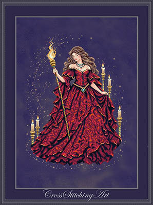 Rhea, Priestess Of Fire / Cross Stitching Art