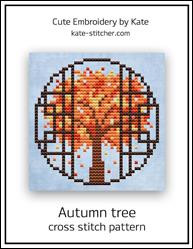 Autumn Tree / Cute Embroidery By Kate