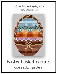 Easter Basket Carrots / Cute Embroidery By Kate