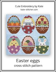 Easter Eggs / Cute Embroidery By Kate