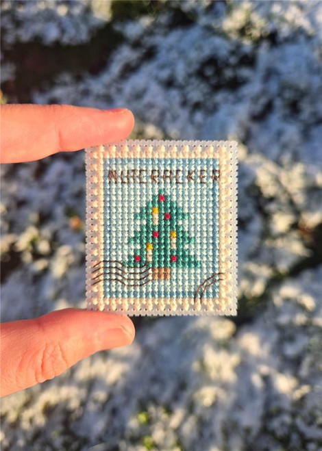 Nutcracker Christmas Tree Postage Stamp / Cute Embroidery By Kate