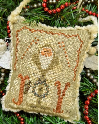 Joyful Santa - Santa Ornament - 2022 Annual Christmas Ornament / Homespun Elegance Ltd