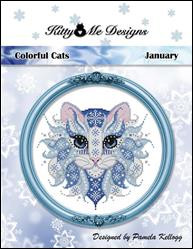Colorful Cats January / Kitty & Me Designs