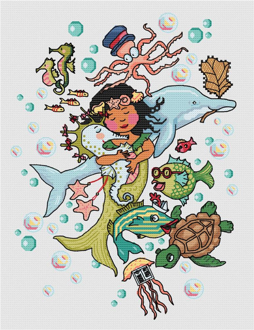 Under Water By Mary Engelbreit Pattern / Spot Colors