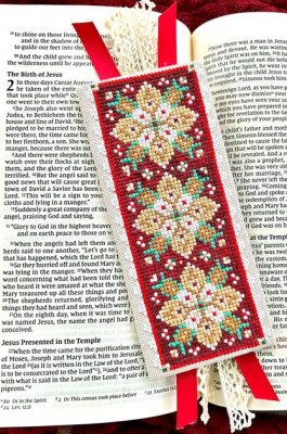 Christmas Tapestry Bookmark / Sweet Wing Studio