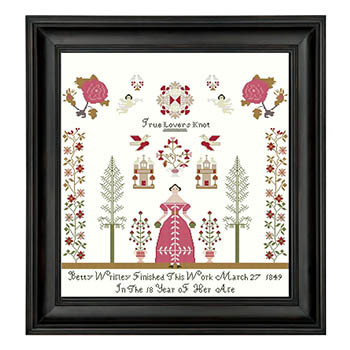 True Lover's Knot - Betty Wrigley Sampler 1849 / Wishing Thorn