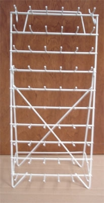 Buttons/Beads/Treasures RACK 
 pegs 
Can stand independently on counter or can attach to peg board or #SRACKB (2 of RACK can be put on each side of the #SRACKB, needing a total of 8) / Mill Hill / RACK