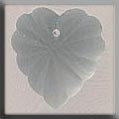 Frosted Starburst Heart Matte Crystal / Mill Hill / 12070