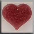 Large Floral Embossed Heart Rose / Mill Hill / 12115