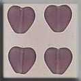 Medium Channeled Heart Matte Amethyst / Mill Hill / 12091