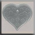 Medium Floral Emb. Heart Matte Crystal / Mill Hill / 12183