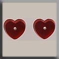 Petite Flat Heart Matte Ruby / Mill Hill / 12239