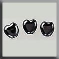 Small Channeled Heart Bright Hematite / Mill Hill / 12247