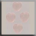 Small Channeled Heart Matte Rosaline / Mill Hill / 12086