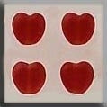 Small Channeled Heart Matte Ruby / Mill Hill / 12082