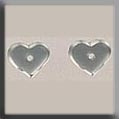 Very Petite Flat Heart Matte Crystal / Mill Hill / 12234