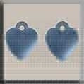 Very Sm Domed Heart Matte Lt Sapphire / Mill Hill / 12076