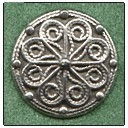 Embossed circle / Pewter Buttons & Hooks / PT19