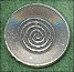 Small spiral circle embossed / Pewter Buttons & Hooks / PT131