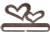 Stitched Hearts Split Btm - Copper Vein - 6" / AM27484