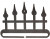 Iron Fence Split Btm - Charcoal - 6" / AM27612