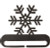 Snowflake Split Btm - Charcoal - 8" / AM27202