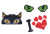 Fur - Sparkle Stickers (3 designs) / NADD405
